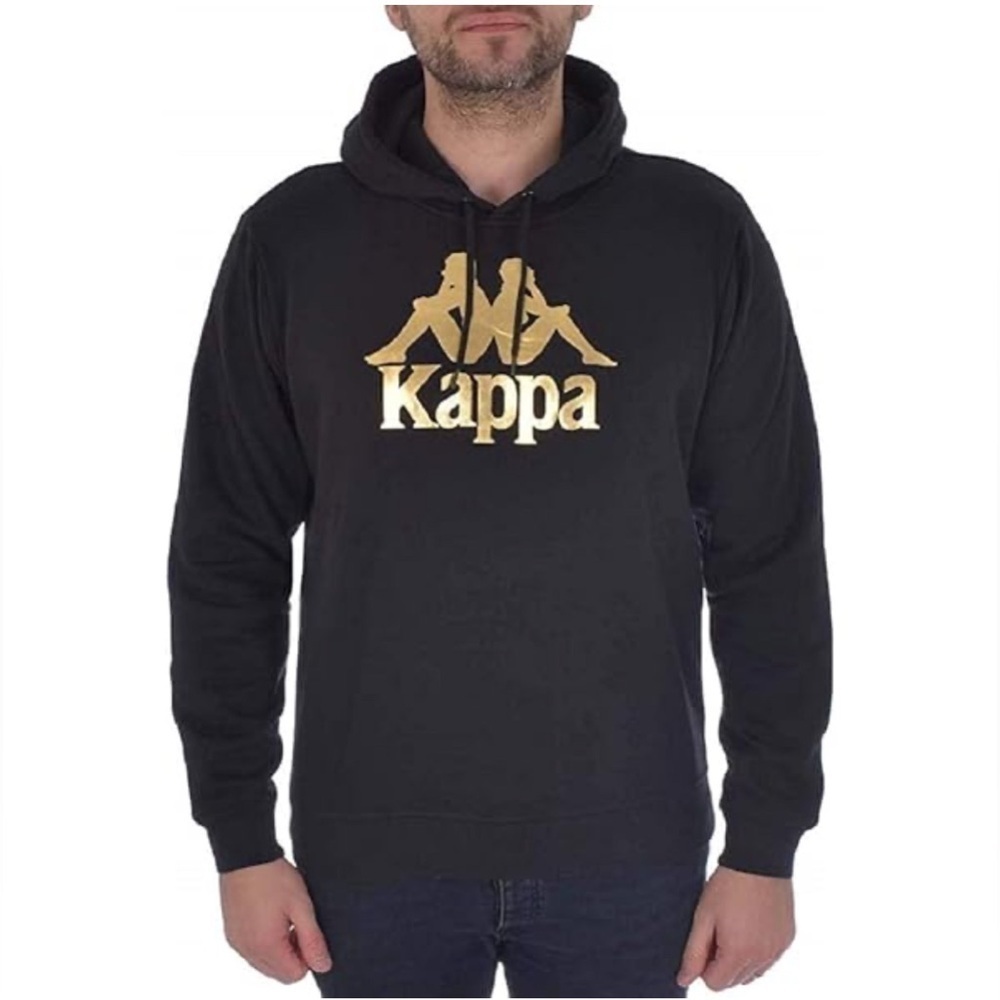 Kappa Black and Gold Men’s Sweatshirt Hoodie.  Size-Large